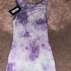 Purple angel tie die  dress pretty little thing